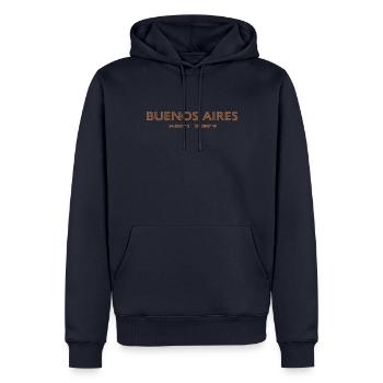 Argentina Stadt Koordinaten - Buenos Aires - Männer Premium Bio Hoodie - Navy - Vorne - Nico (187cm)