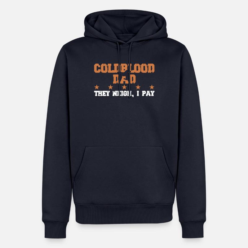 Le père du cheval - Coldblut - Sweat à capuche Premium bio Homme - bleu marine