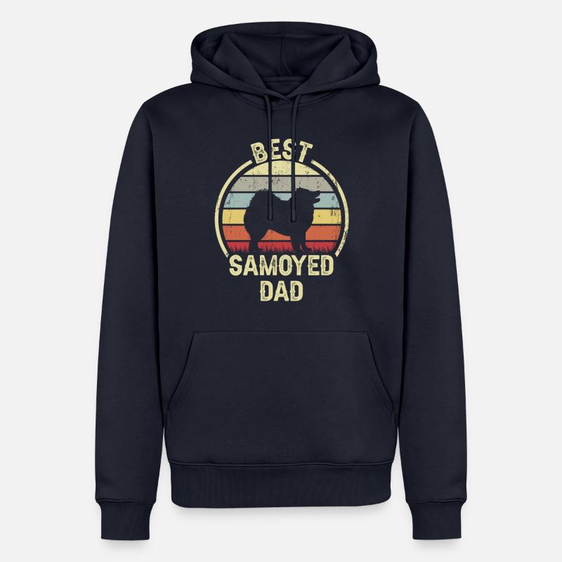 Bester Hund Dad - Samoyed - Männer Premium Bio Hoodie - Navy