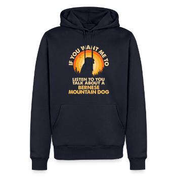 Sprechen Sie Über Den Berg Des Hundes Bernse - Männer Premium Bio Hoodie - Navy - Vorne - Nico (187cm)