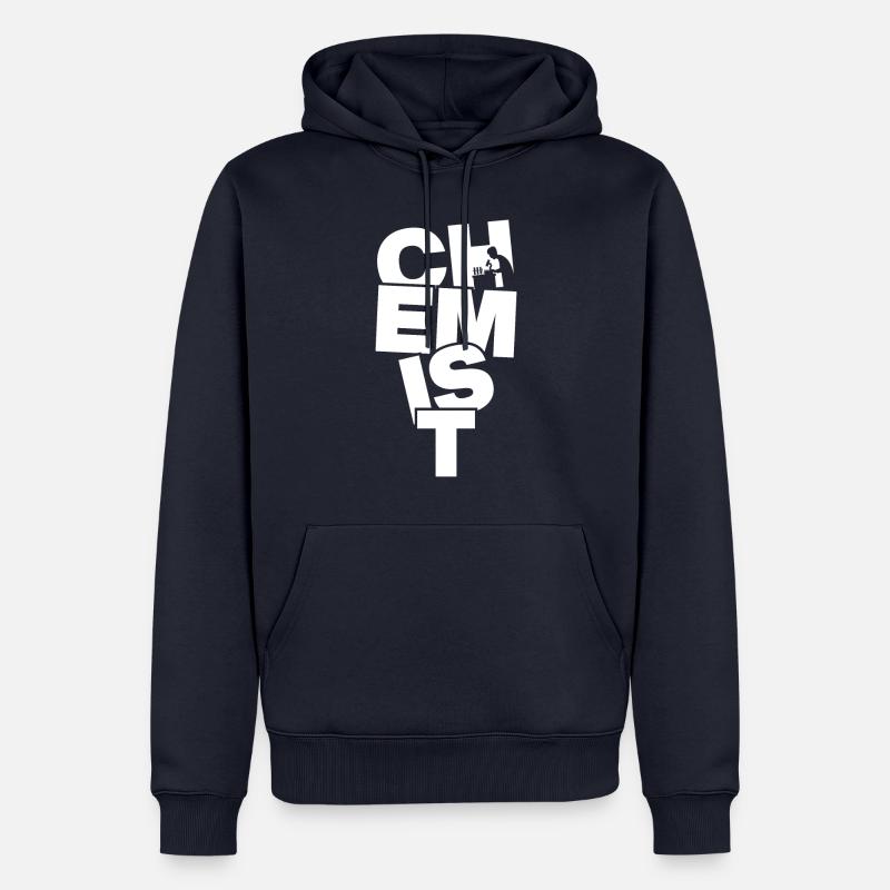 Profession Travail - Chimiste - Sweat à capuche Premium bio Homme - bleu marine