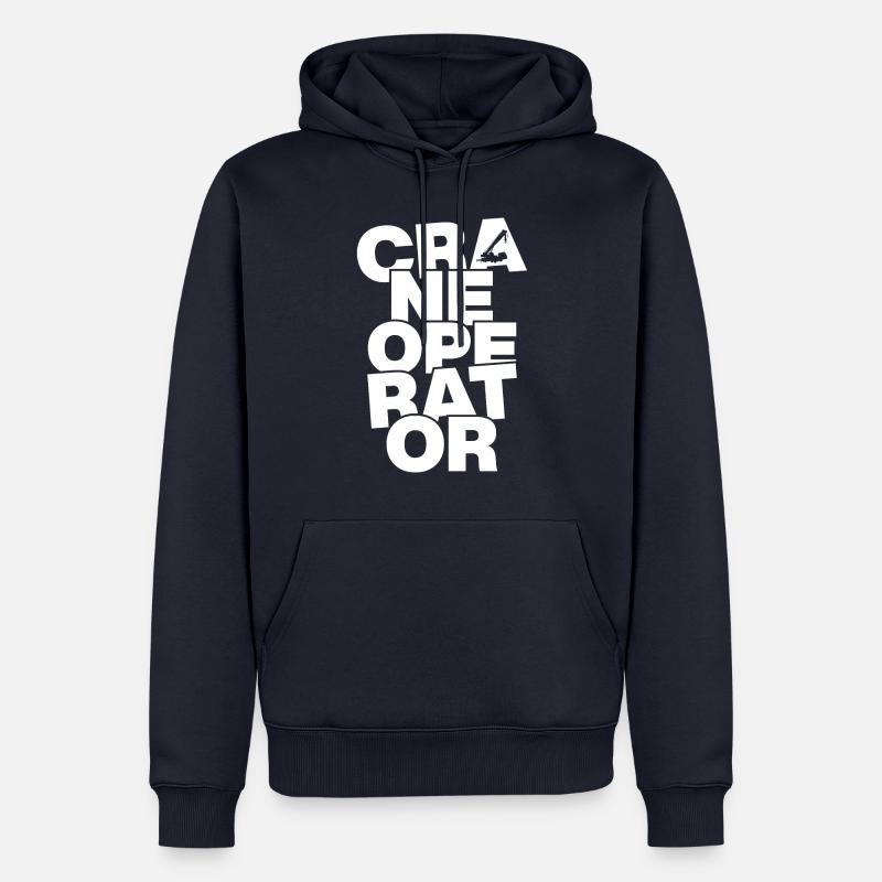 Beruf Arbeit - Kranführer - Männer Premium Bio Hoodie - Navy