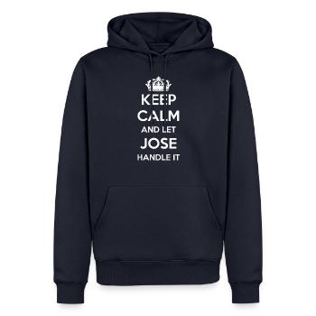 Keep Calm Handle It - First Name Name Funny Jose - Men’s Premium Organic Hoodie - navy - Front - Nico (187cm)