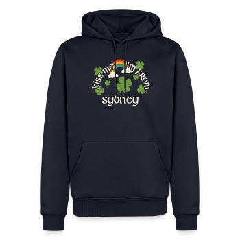 Kiss Me - Saint-Patrick Sydney - Sweat à capuche Premium bio Homme - bleu marine - Devant - Nico (187cm)