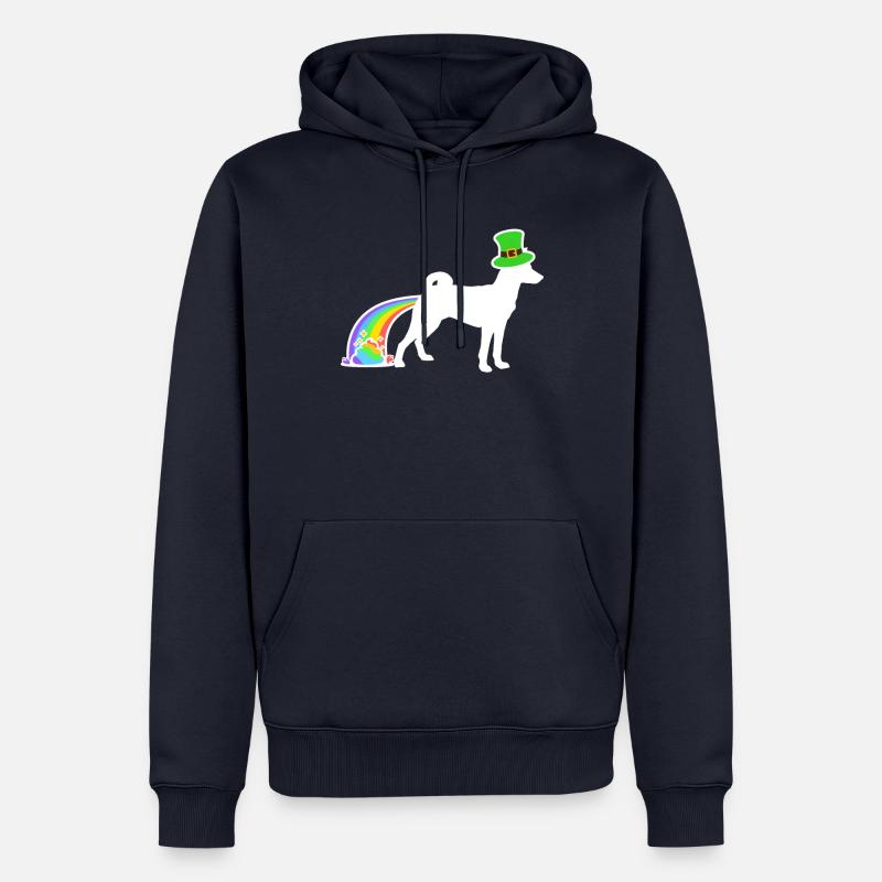 Chien de Saint-Patrick - Basenji - Sweat à capuche Premium bio Homme - bleu marine