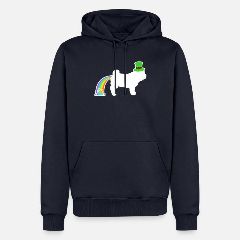 Le chien de Saint-Patrick - Shar-Pei - Sweat à capuche Premium bio Homme - bleu marine
