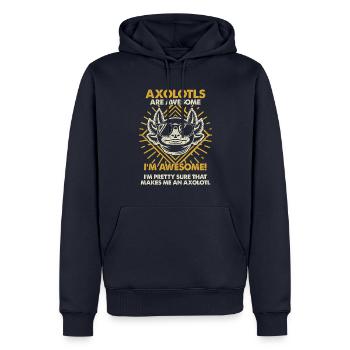 Axolotls Sind Großartig - Mama Dad - Männer Premium Bio Hoodie - Navy - Vorne - Nico (187cm)