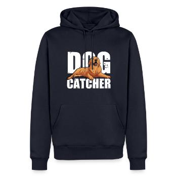 Dog Catcher Hund - Männer Premium Bio Hoodie - Navy - Vorne - Nico (187cm)