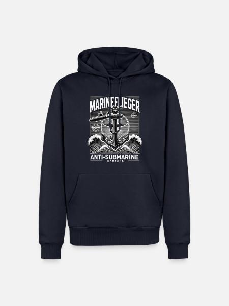 Anti Sub Marineflieger - Männer Premium Bio Hoodie - Navy