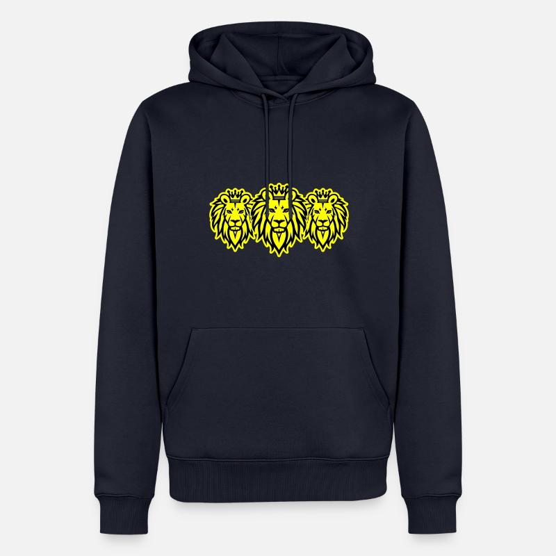 Löwen Team Krone - Männer Premium Bio Hoodie - Navy