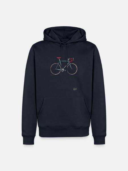 Vintage-Rennrad: Auf den Spuren der Vergangenheit - Männer Premium Bio Hoodie - Navy