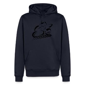 SPEED BIKE - Sweat à capuche Premium bio Homme - bleu marine - Devant - Nico (187cm)