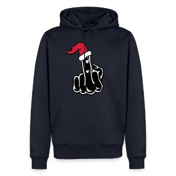 Stinkefinger Fuck Xmas Christmas - Männer Premium Bio Hoodie - Navy - Vorne - Nico (187cm)
