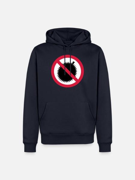 NO Durian Fruit Sign - Men’s Premium Organic Hoodie - navy