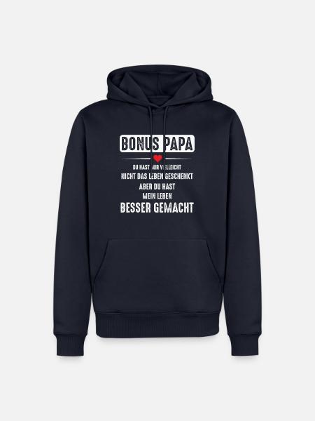 Der Bonuspapa - Männer Premium Bio Hoodie - Navy