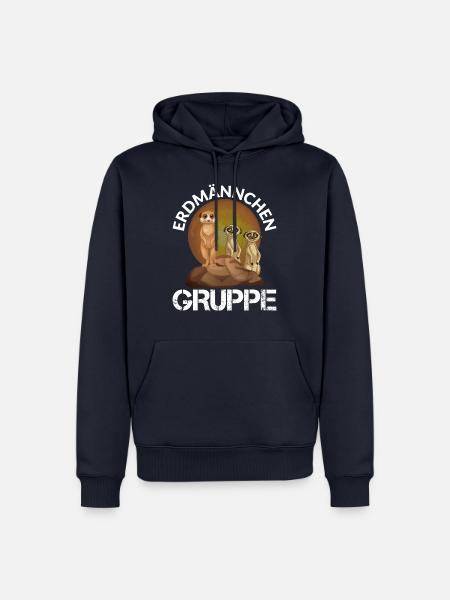 ERDMÄNNCHEN GRUPPE - Männer Premium Bio Hoodie - Navy