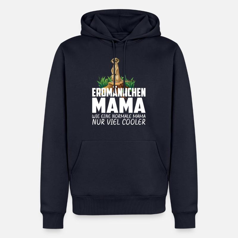 ERDMÄNNCHEN MAMA - Männer Premium Bio Hoodie - Navy