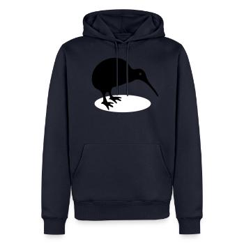 kiwi - Männer Premium Bio Hoodie - Navy - Vorne - Nico (187cm)