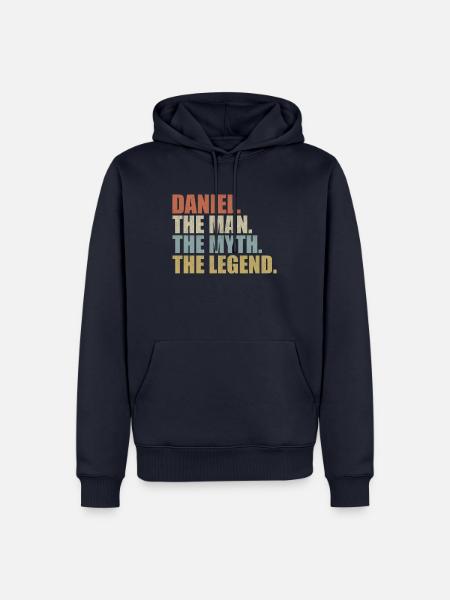 Daniel the man the myth the legend Geschenk - Männer Premium Bio Hoodie - Navy