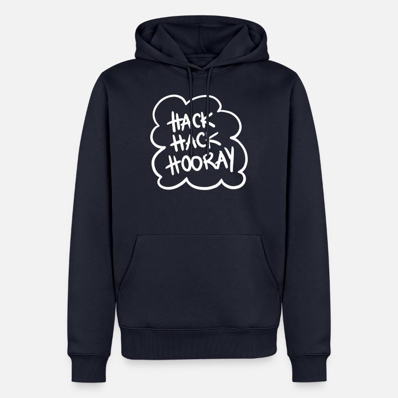 Hack Hack Hooray viande hachée - Sweat à capuche Premium bio Homme - bleu marine