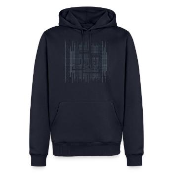 Bottes dans la nature agriculteur ASCII - Sweat à capuche Premium bio Homme - bleu marine - Devant - Nico (187cm)