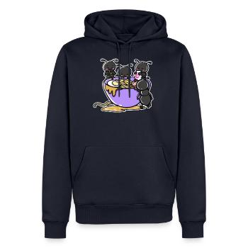 Süße Ameisen essen Ramen Suppe - Männer Premium Bio Hoodie - Navy - Vorne - Nico (187cm)