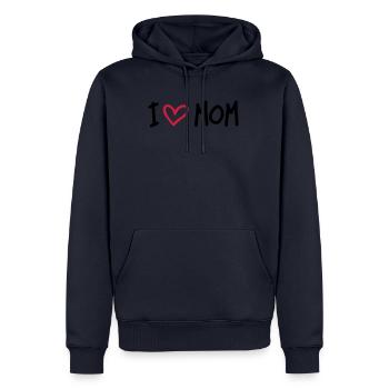 i love mom - Männer Premium Bio Hoodie - Navy - Vorne - Nico (187cm)