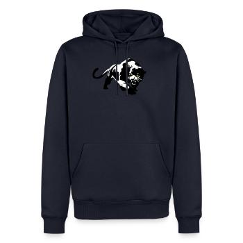panther - Men’s Premium Organic Hoodie - navy - Front - Nico (187cm)