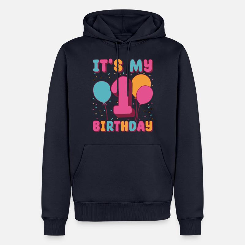 C’est mon 1er anniversaire - Sweat à capuche Premium bio Homme - bleu marine