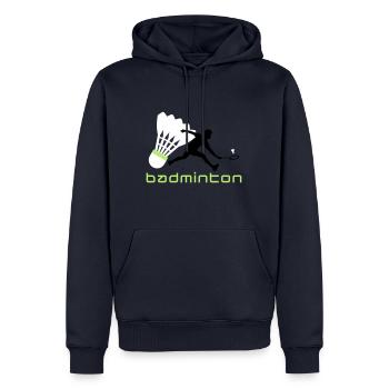 badminton_022011_t_3c - Men’s Premium Organic Hoodie - navy - Front - Nico (187cm)