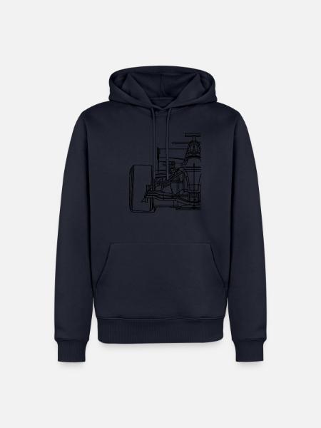 Formel Renncar schematische Rennwagen-Formel-Renns - Männer Premium Bio Hoodie - Navy