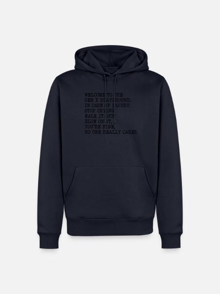 Gen-X-Spielplatz, Herren-Generation-X-Spielplatz - Männer Premium Bio Hoodie - Navy