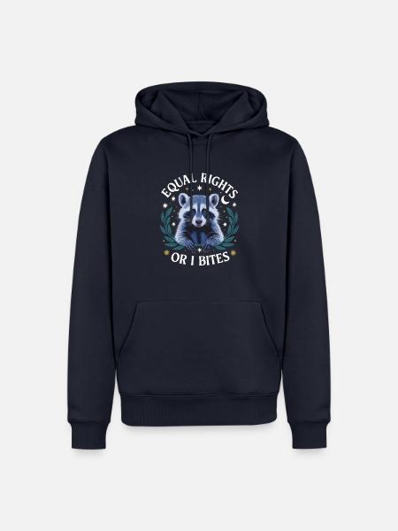 Anti Patriarchy Equal Rights Or I Bites Feminist - Männer Premium Bio Hoodie - Navy