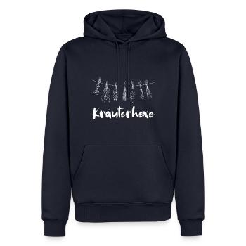 Kräuterhexe Hexenhut Hexenbesen Fasching - Männer Premium Bio Hoodie - Navy - Vorne - Nico (187cm)