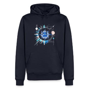 Tarot Karte Okkult Astrologie gothic esoterik - Männer Premium Bio Hoodie - Navy - Vorne - Nico (187cm)