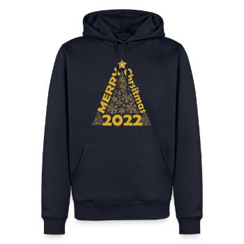 Merry Christmas 2022 - Männer Premium Bio Hoodie - Navy - Vorne - Nico (187cm)