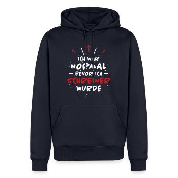 Schreiner Spruch Beruf Lustiges Schreiner Geschenk - Männer Premium Bio Hoodie - Navy - Vorne - Nico (187cm)