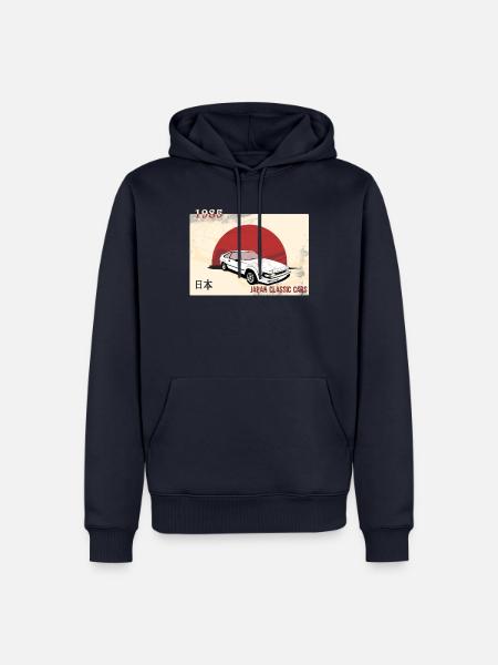 Japanische Autos, klassische Auto, oldtimer - Männer Premium Bio Hoodie - Navy