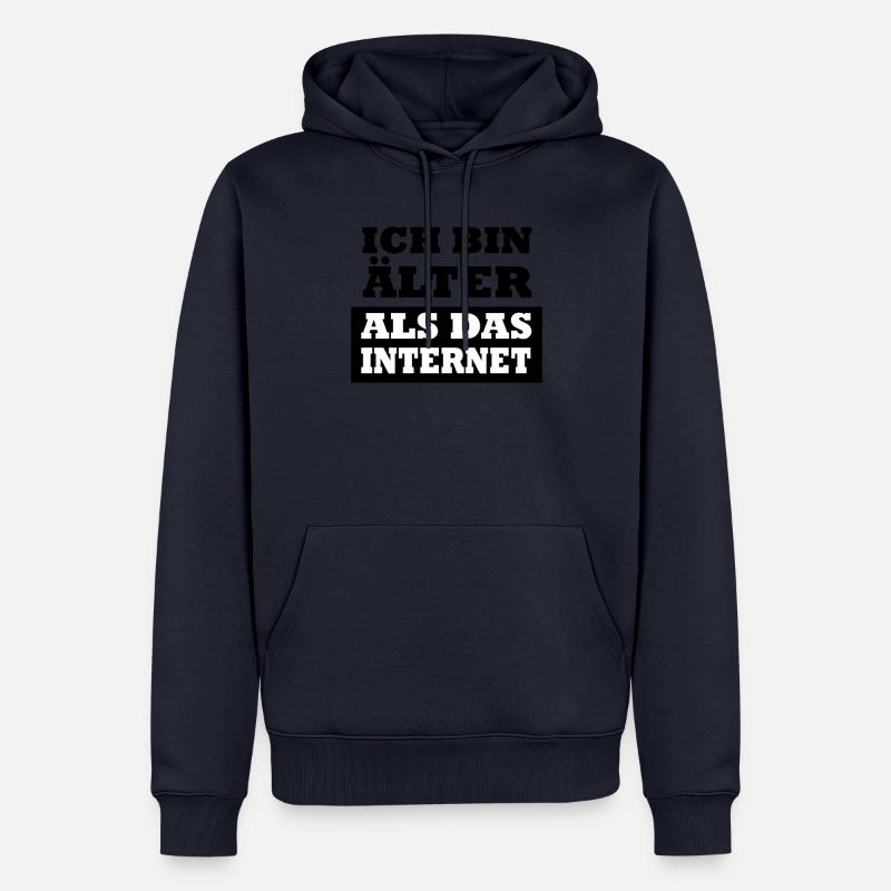 Ich bin Älter als das Internet - Männer Premium Bio Hoodie - Navy