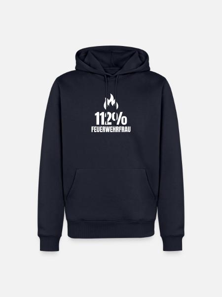 112 FEUERWEHRFRAU - Männer Premium Bio Hoodie - Navy
