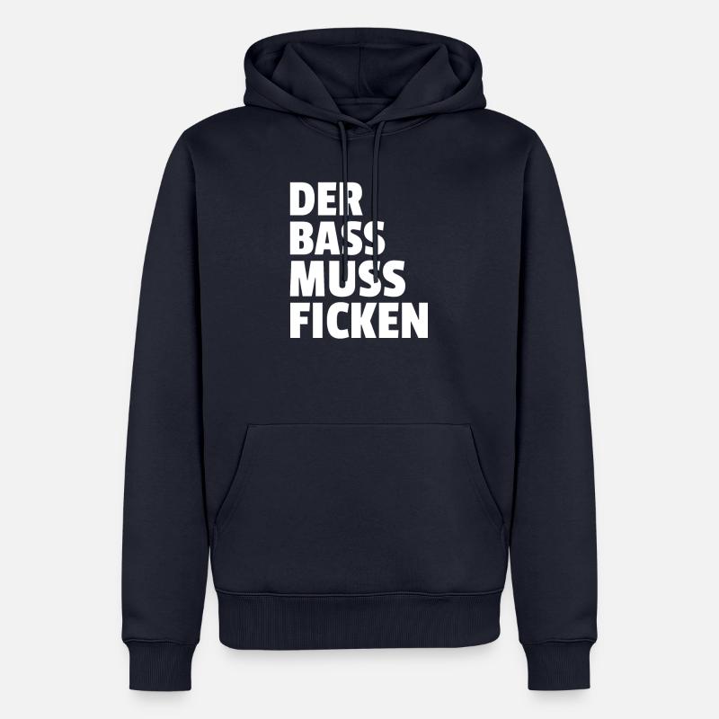 La basse doit baiser - Sweat à capuche Premium bio Homme - bleu marine