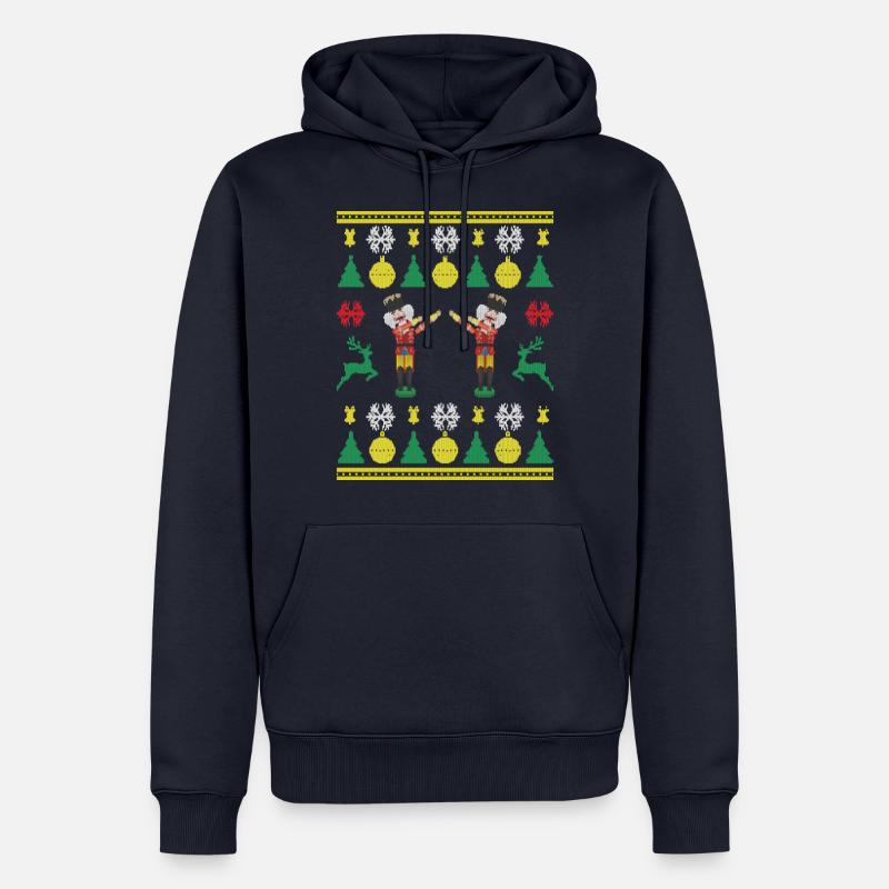 Dancing Nutcracker Dabbing Nutcracker Knittered - Men’s Premium Organic Hoodie - navy