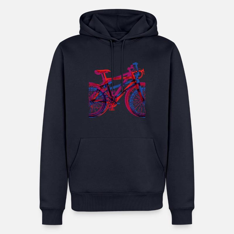 Conception de vélo cool super - Sweat à capuche Premium bio Homme - bleu marine