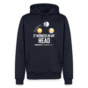 Lustiges Billard Billardspieler Tischspiel - Männer Premium Bio Hoodie - Navy - Vorne - Nico (187cm)