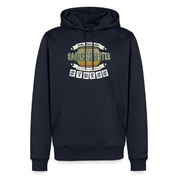 Sachbearbeiter - Männer Premium Bio Hoodie - Navy - Vorne - Nico (187cm)