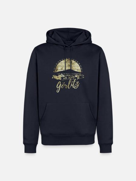 Görlitz retro - Männer Premium Bio Hoodie - Navy