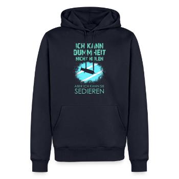 Arzt Mediziner Spruch - Männer Premium Bio Hoodie - Navy - Vorne - Nico (187cm)