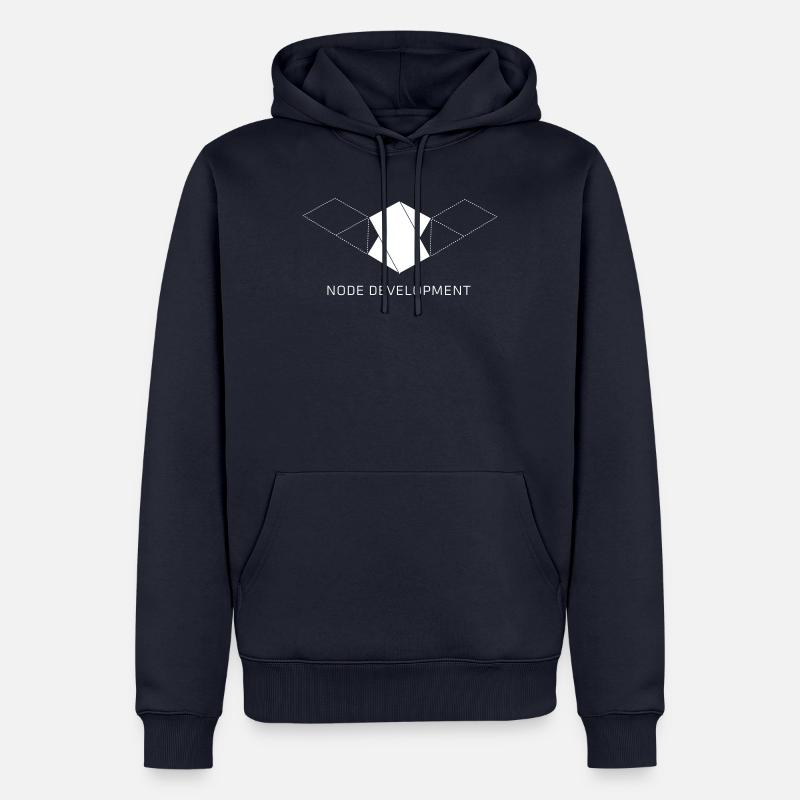 nodejs geek - Männer Premium Bio Hoodie - Navy
