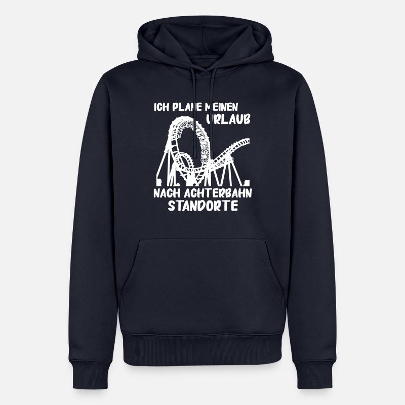 Achterbahn Freizeitpark Roller Coaster - Männer Premium Bio Hoodie - Navy