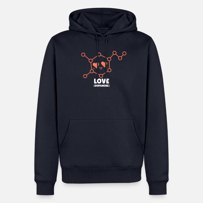 Chimiste Chimie Science Atome Molécule - Sweat à capuche Premium bio Homme - bleu marine